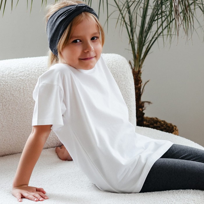 Weißes Premium-Basic-T-Shirt für Kinder