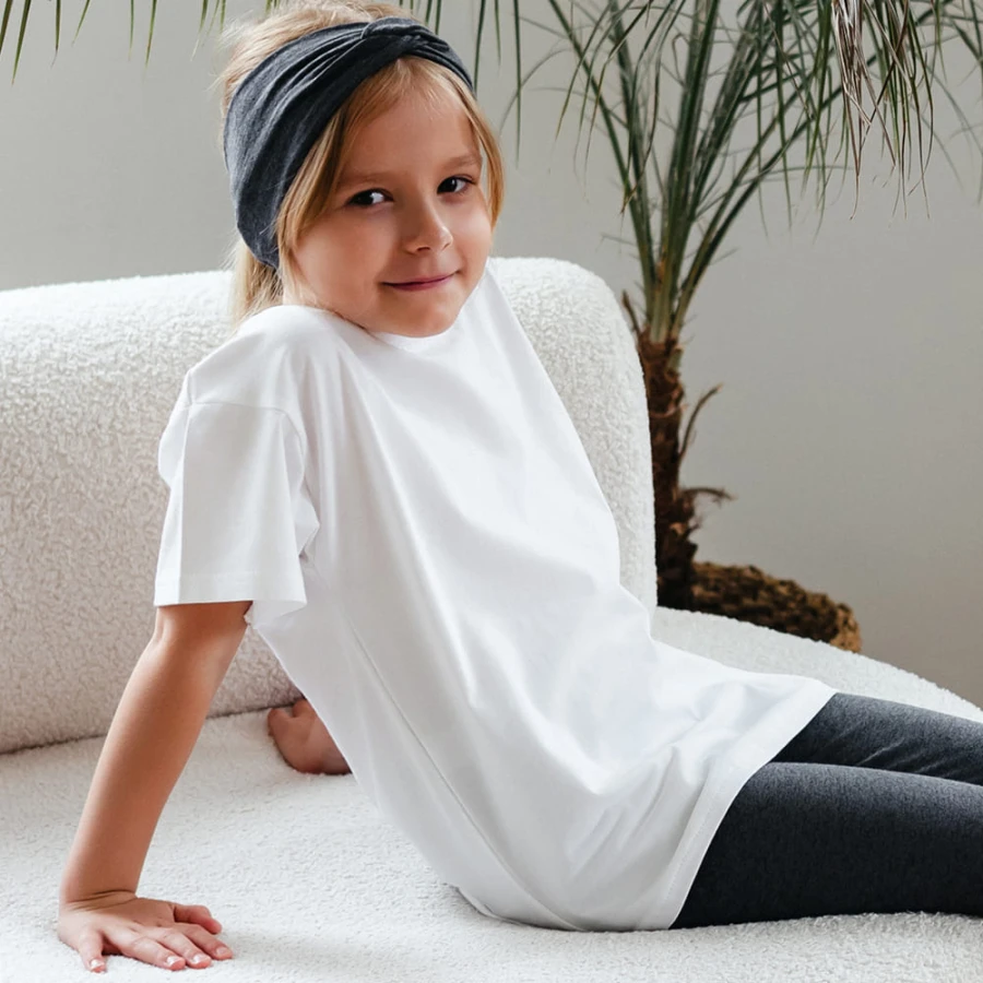 Weißes Premium-Basic-T-Shirt für Kinder