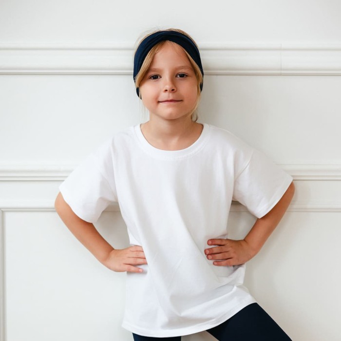 Weißes Premium-Basic-T-Shirt für Kinder