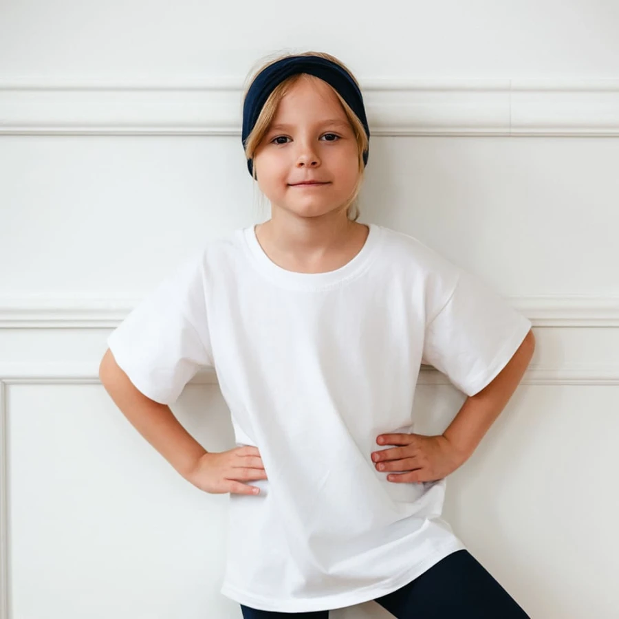 Weißes Premium-Basic-T-Shirt für Kinder