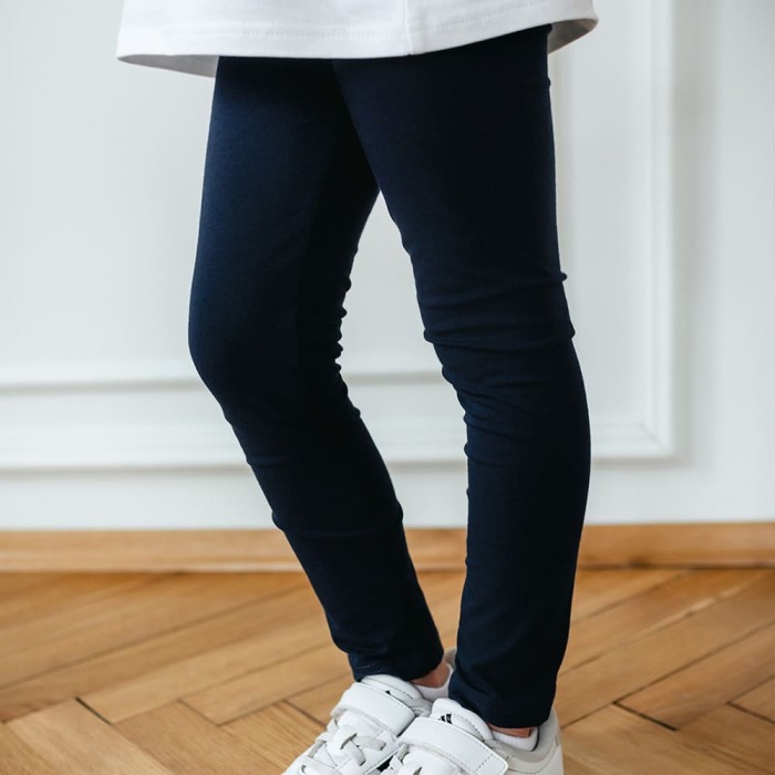 Marineblaue Basic-Leggings für Kinder