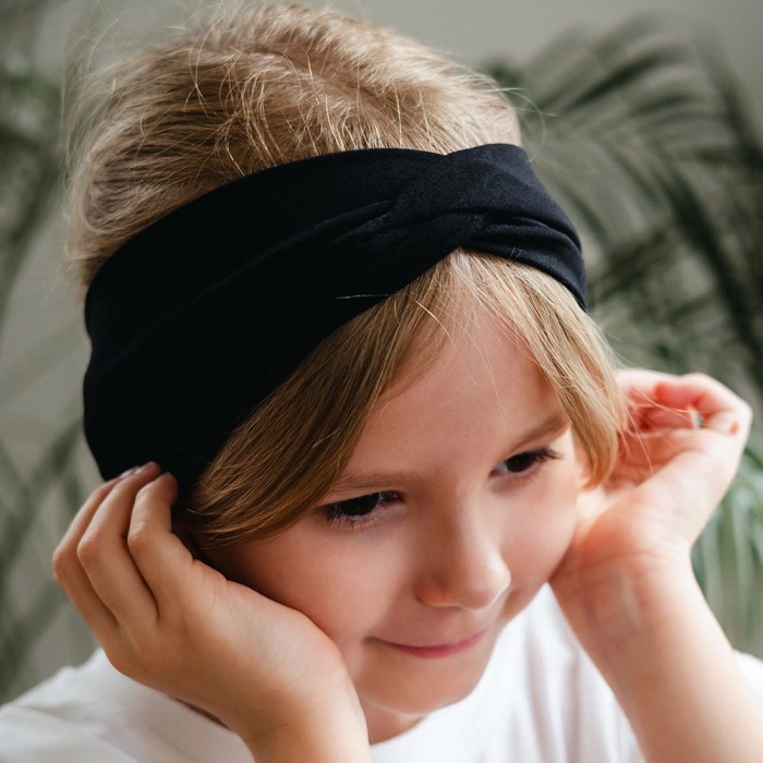 Schwarzer Basic-Haarreif für Mädchen