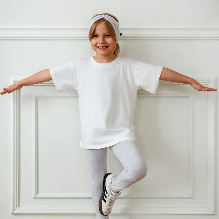 Graue Kinder-Leggings Basic