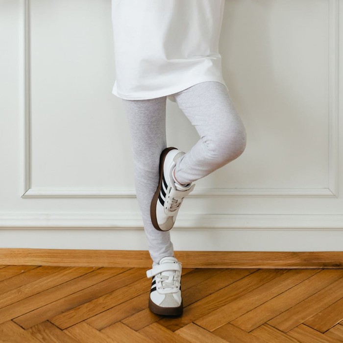 Graue Kinder-Leggings Basic