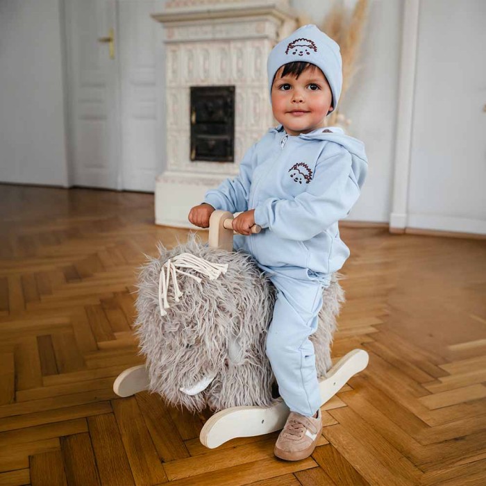 Blauer Kinder-Trainingsanzug mit Igelstickerei