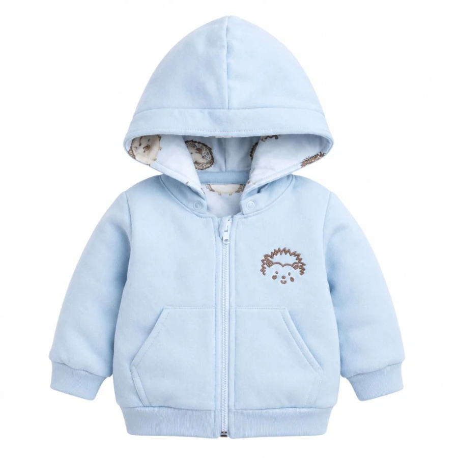 Blauer Kinder-Trainingsanzug mit Igelstickerei