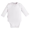 Kinderbody mit langen Ärmeln und Knöpfen, weiß