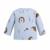 Blauer Baby-Kaftan mit Igelmotiv