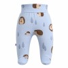 Blaue Baby-Stramplerhose mit Igelmotiv