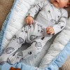 Graue Baby-Stramplerhose mit Igelmotiv