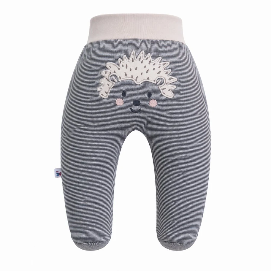 Baby-Stramplerhose mit Igelstickerei