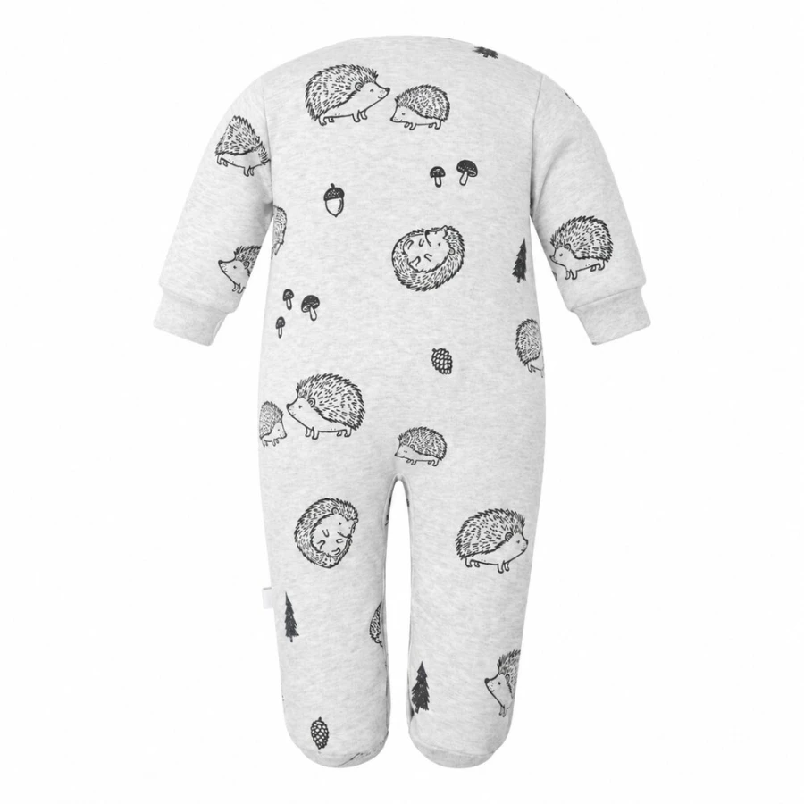 Grauer Baby-Strampler