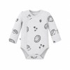 Grauer Baby-Wickelbody mit Igelmotiv