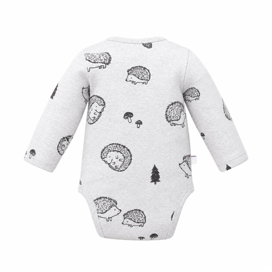 Baby-Wickelbody mit Igelmotiv