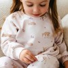 Mädchen Sweatshirt mit Rehen ecru