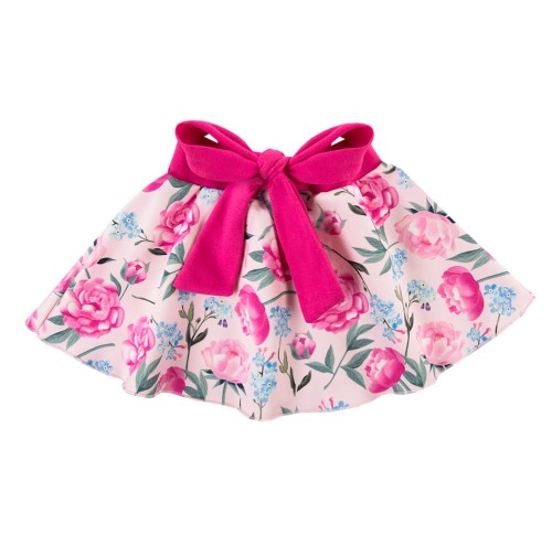 Skirt PEONY flowers pink