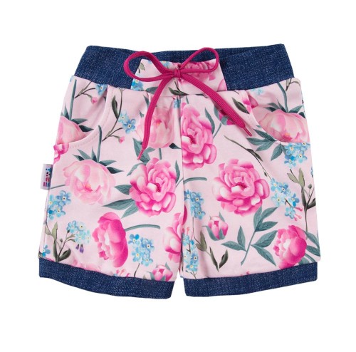 Shorts PEONY mit Blumenmuster rosa