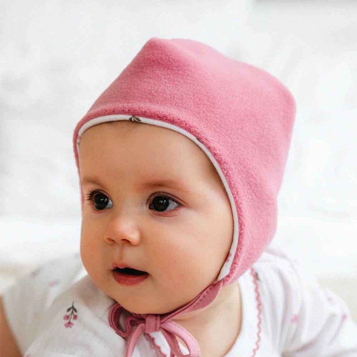 Baby-Fleecemütze zum Binden