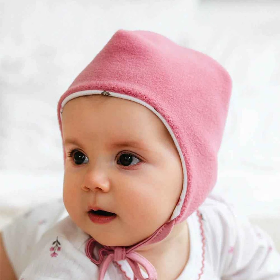 Baby-Fleecemütze zum Binden