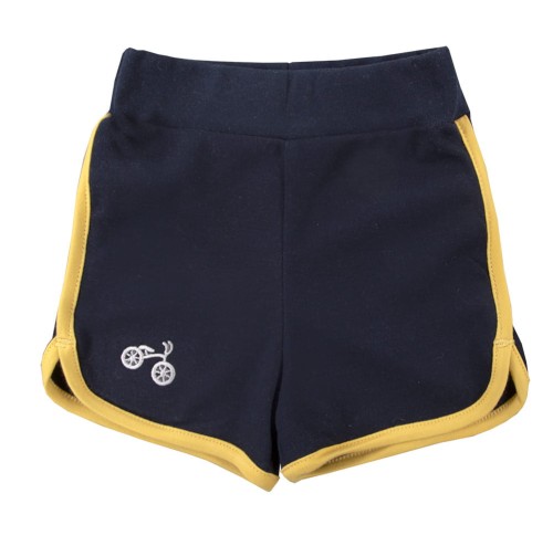 Jungen-Shorts, dunkelblau mit Streifen