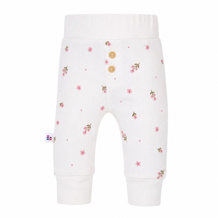 Mädchen Leggings weiß mit Blumen