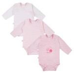 3er-Pack Wickelbody TINY rosa