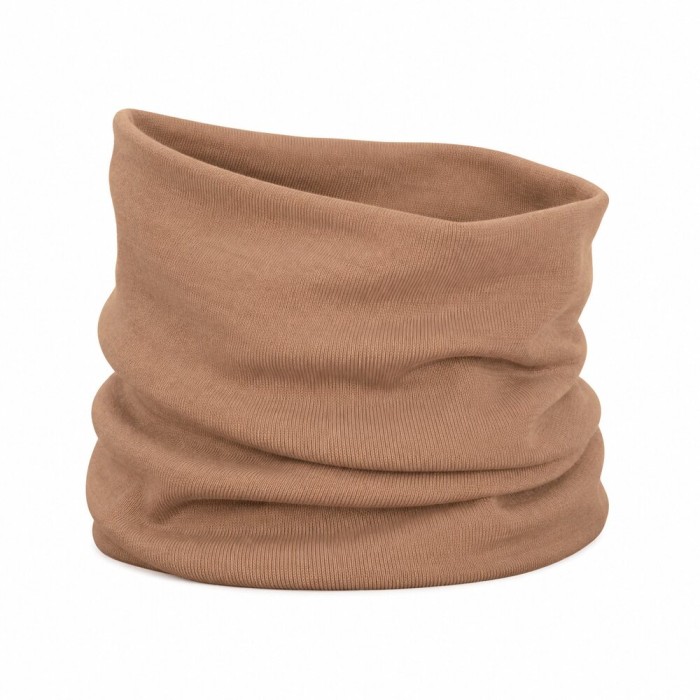 Karamellfarbener Merino Schlauchschal für Kinder