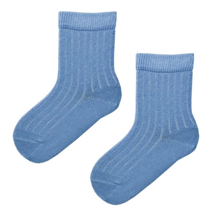 Blaue Merino Babysocken
