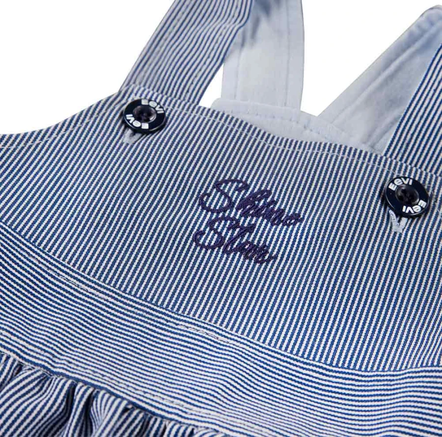 Latzhose CEREMONY mit Streifen marineblau