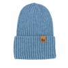 Blaue Kindermütze aus Merinowolle