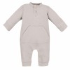 Beiger Baby-Overall aus Sweatstoff ohne Füße