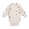 Mitwachsender Babybody in Ecru mit Bären und Herzen