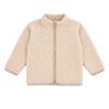 Beige Kinderjacke aus Teddyfleece
