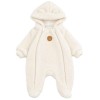Babyoverall aus Teddyfleece in Ecru