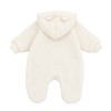 Babyoverall aus Teddyfleece in Ecru