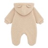 Beiger Babyoverall aus Teddyfleece