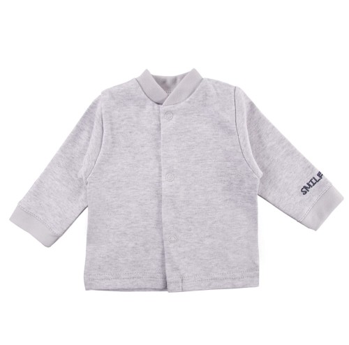 Graues Jäckchen für Babys mit Zebra