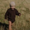 Braune Kinderjacke aus Teddyfleece