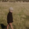 Braune Kinderjacke aus Teddyfleece
