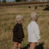 Braune Kinderjacke aus Teddyfleece