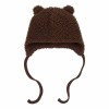 Braune Baby-Bindemütze aus Teddy-Stoff