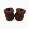 Braune Babyschühchen aus Teddyfleece