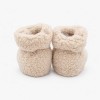 Beige Babyschühchen aus Teddyfleece