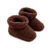 Braune Babyschühchen aus Teddyfleece
