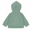 Grüne Kinder-Sweatjacke in Strickoptik mit Reißverschluss