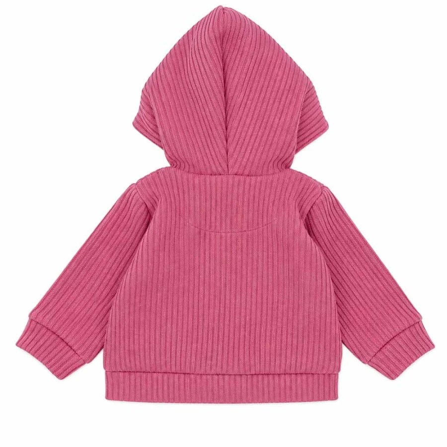 Beerenfarbene Sweatjacke mit Reißverschluss