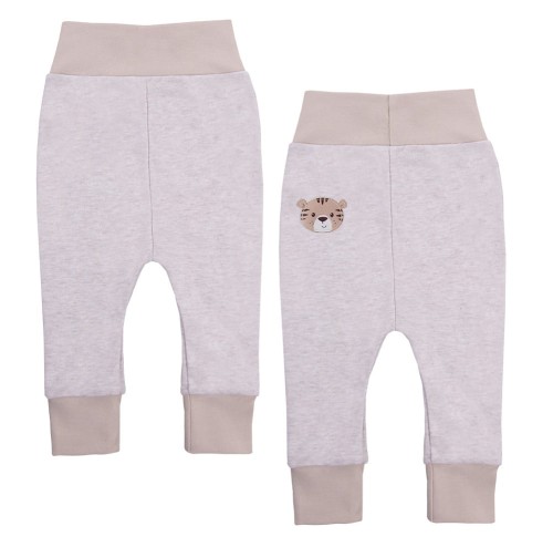 Beigefarbene Baby-Leggings mit Tiger