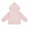Hellrosa Mädchen-Sweatjacke in Strickoptik mit Reißverschluss