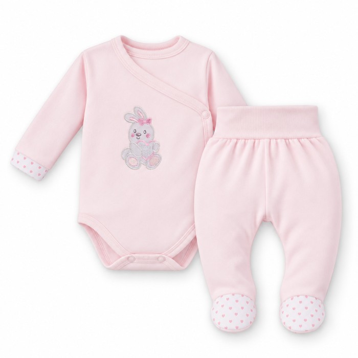 Rosa Babyset mit Häschen