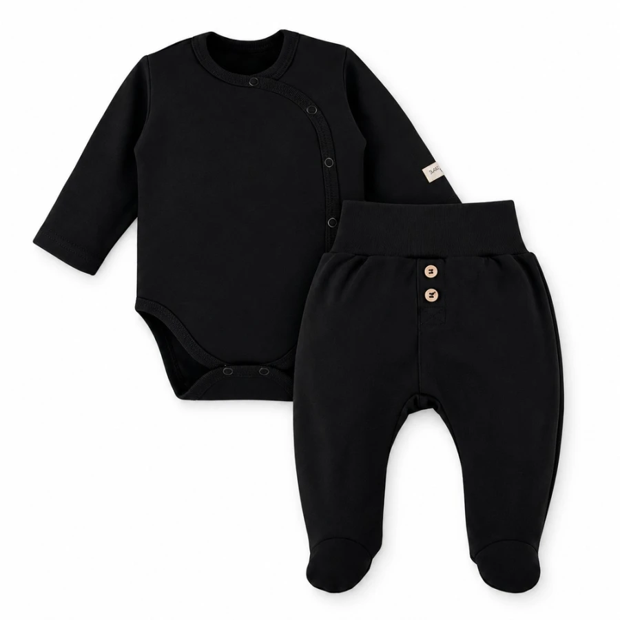 Schwarzes Babyset